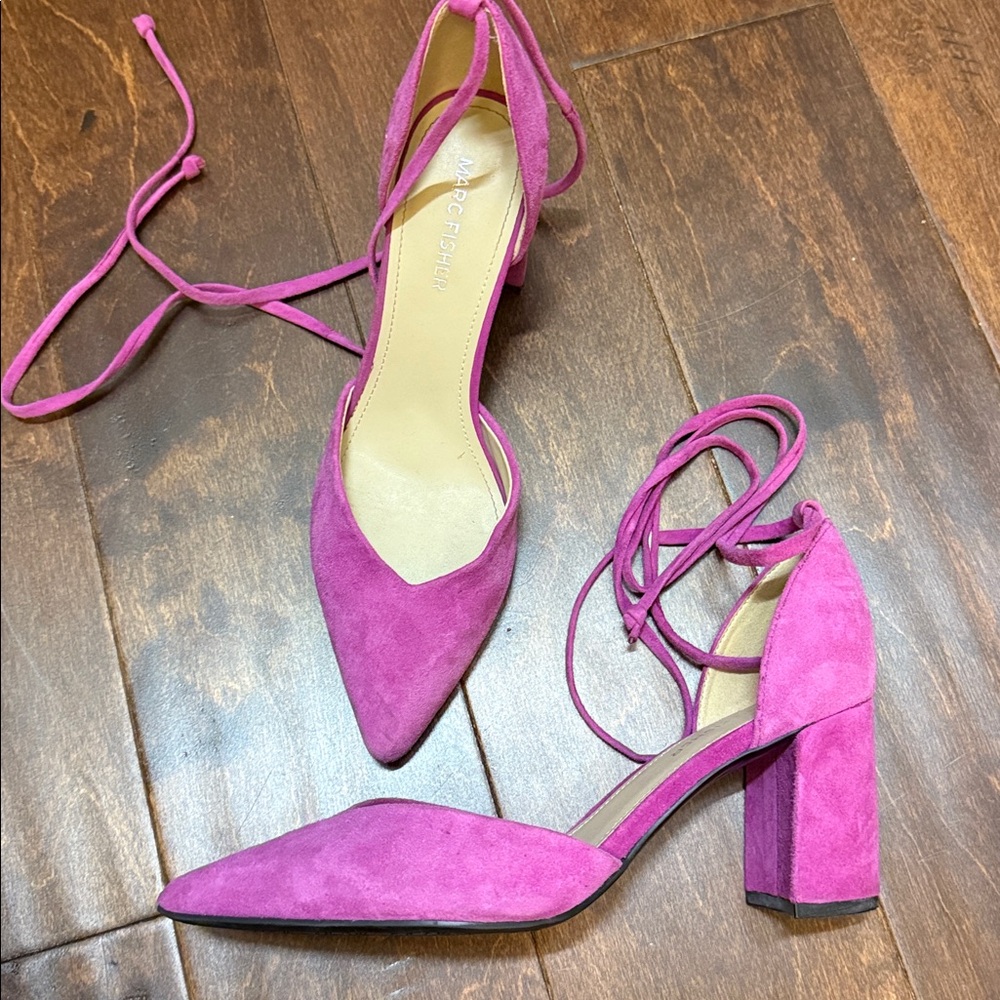 Marc Fisher Pink Suede Heels